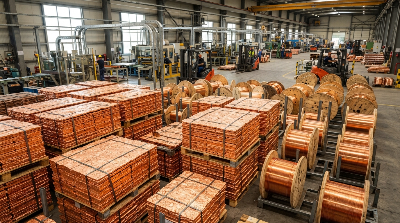 Copper cathodes and wire spools